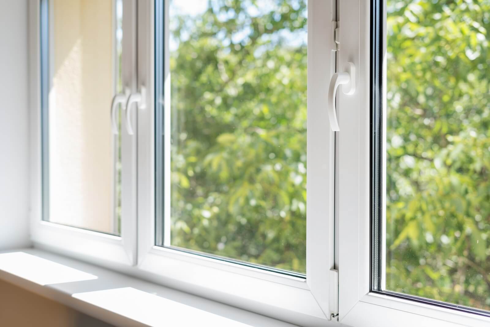 upvc white casement window