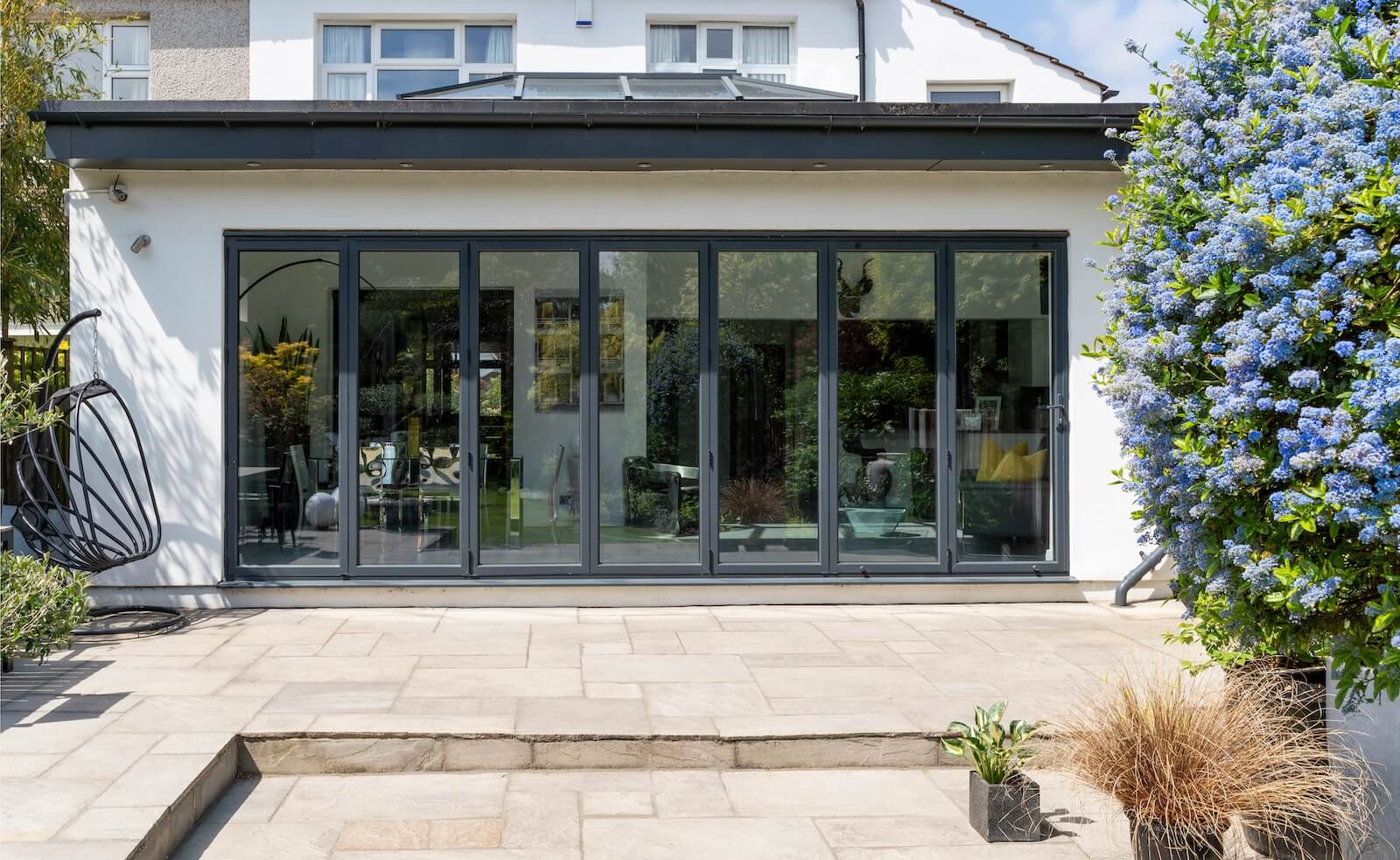 grey bifold doors